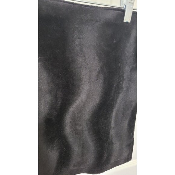 Vtg 90s Y2K Steven Paul Women's Mini Skirt Faux Fur/Crushed Velvet Black Size 4 - Picture 3 of 8